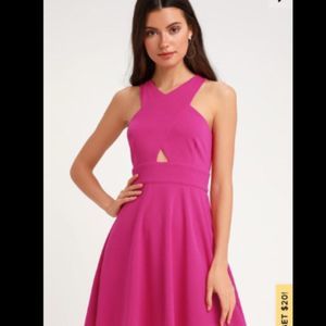 Lulu's Vibrant Fuscia Mini Dress
